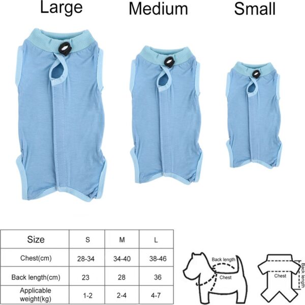 Katzenbody nach OP Erholungsanzug Kleidung Modal Recovery Kastration Spay Entwöhnung Leckschutz Suit für Katze,S – Bild 2