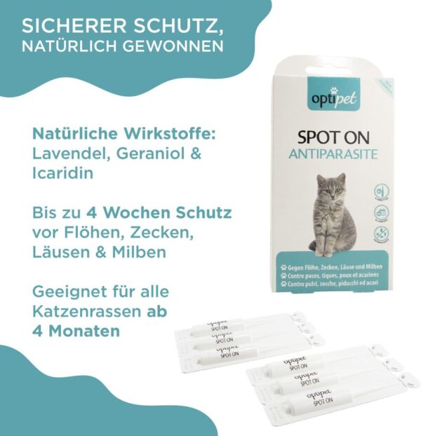 OptiPet Spot On für Katzen 12x1ml gegen Milben, Zecken, Flöhe, Läuse – Bild 5