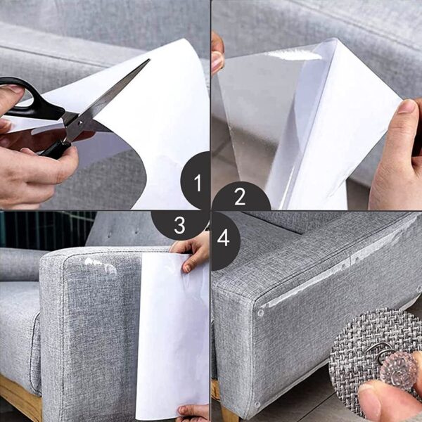 8 Stk Haustier Katze Kratzschutz Matte Katze Kratzbaum Sofa Möbel Protector Kratzschutz Matte Kratzbaum Folie Protector 17*12 Zoll Selbstklebend – Bild 9