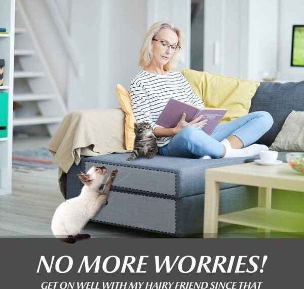 8 Stk Haustier Katze Kratzschutz Matte Katze Kratzbaum Sofa Möbel Protector Kratzschutz Matte Kratzbaum Folie Protector 17*12 Zoll Selbstklebend – Bild 4